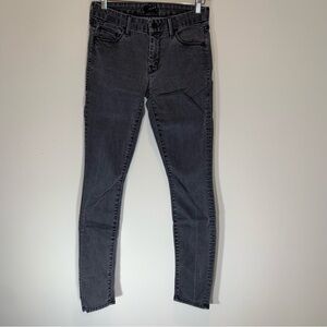 MOTHER The Looker mid rise Dark Gray Skinny Jeans
